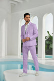 Seersucker Double Breasted Blazer Pants 2 Piece Men's Summer Suit