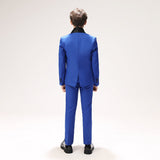 Royal Blue Toddler Tuxedo 5 Pieces Wedding Outfit