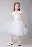 Princes Dresses Applique Party Gown Flower Girl Long Dress for Wedding
