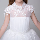 Princes Dresses Applique Party Gown Flower Girl Long Dress for Wedding