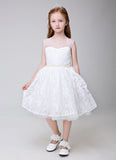 Applique Party Gown Flower Girl Long Dress for Wedding Dresses