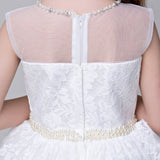 Applique Party Gown Flower Girl Long Dress for Wedding Dresses