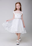 Party Gown Flower Girl Long Applique Dress for Wedding