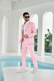 Seersucker Striped Blazer Pants 2 Piece Men's Summer Suit