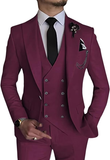 Double Breasted Suit One Button 3 Piece Men's Suit
