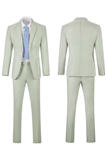 Seersucker Striped Blazer Pants 2 Piece Men's Summer Suit