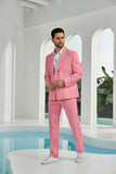 Seersucker Double Breasted Blazer Pants 2 Piece Men's Summer Suit