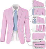 Summer Lightweight Seersucker Suit Shorts Mens Set 2 - Wehilion.uk # # #