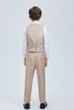Champagne Classic 4 Piece Boys Suits With Vest+Pants+Shirt+Tie