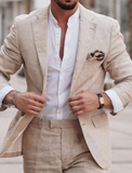 Men's Linen Suits Beach Wedding Summer Suits Single Breasted 2 Piece Suits 2024 - Wehilion.uk # # #