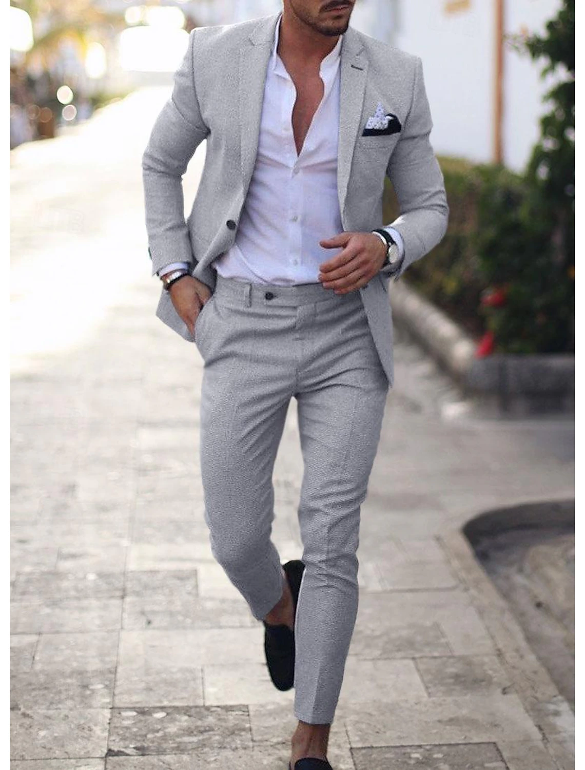 Men's Linen Suits Summer Beach Wedding Suits 2 Piece Suits Tailored Fit 2024 - Wehilion.uk # # #