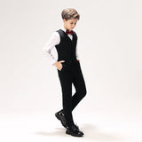 Black Classic Suits Set 5 Piece Boys Suits