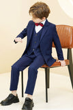 Navy Kid Formal Classic 5 Piece Boys Suits