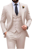 Mens Suit Slim Fit 3 Piece Suit Men Formal Tuxedo Set Casual Wedding Prom Groom Suits