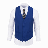 Royal Blue Two Button Wedding 3 Pieces Slim Fit Men Suits