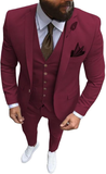 Slim Fit One Button Formal Wedding Groomsmen Prom Tuxedo 3 Piece Suit Mens