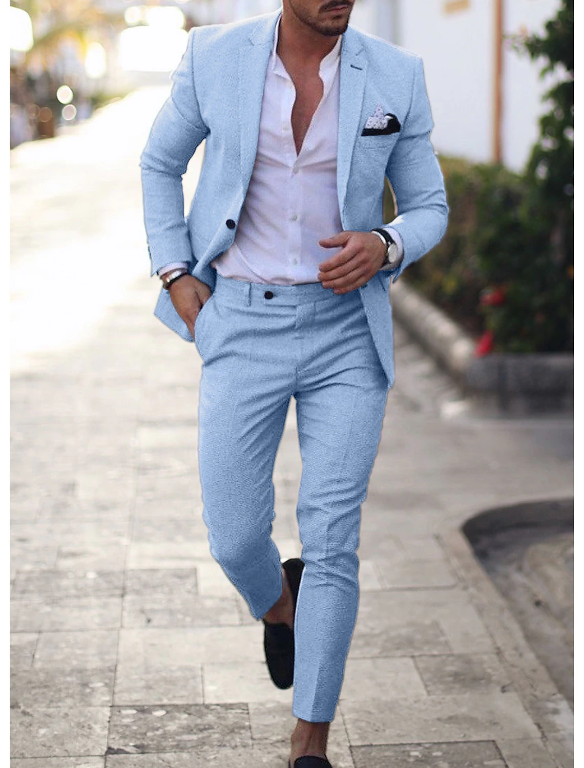 Men's Linen Suits Summer Beach Wedding Suits 2 Piece Suits Tailored Fit 2024 - Wehilion.uk # # #