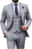 Mens Suit Slim Fit 3 Piece Suit Men Formal Tuxedo Set Casual Wedding Prom Groom Suits