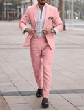 Men's Linen Suits Beach Wedding Summer Suits Single Breasted 2 Piece Suits 2024 - Wehilion.uk # # #