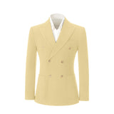 Double Breasted Peak Lapel Corduroy Suit 2 Pieces Men's Suits Jacket+Pants 2765