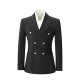 Double Breasted Peak Lapel Corduroy Suit 2 Pieces Men's Suits Jacket+Pants 2765