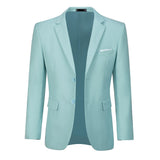 Mint Green Two Button Wedding 3 Pieces Slim Fit Men Suits