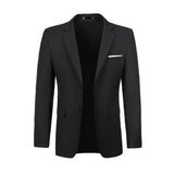 Black Two Button Wedding 3 Pieces Slim Fit Men Suits
