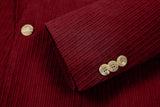 Classical One Button Corduroy Suit 2 Pieces Men's Suits Jacket+Pants 2787