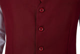 Burgundy Two Button Wedding 3 Pieces Slim Fit Men Suits