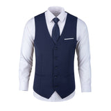 Navy Two Button Wedding 3 Pieces Slim Fit Men Suits
