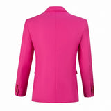 Fuchsia Two Button Wedding 3 Pieces Slim Fit Men Suits