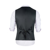 Black Two Button Wedding 3 Pieces Slim Fit Men Suits