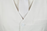 Ivory Two Button Wedding 3 Pieces Slim Fit Men Suits