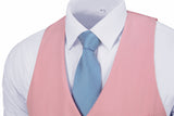 Pink Two Button Wedding 3 Pieces Slim Fit Men Suits