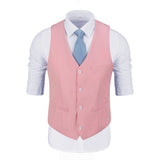 Pink Two Button Wedding 3 Pieces Slim Fit Men Suits