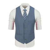 Denim Blue Two Button Wedding 3 Pieces Slim Fit Men Suits