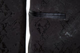 New Arrival Black Unique Plaid Patterned Party 3 Piece Men Suits