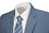 Denim Blue Two Button Wedding 3 Pieces Slim Fit Men Suits