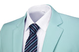 Mint Green Two Button Wedding 3 Pieces Slim Fit Men Suits