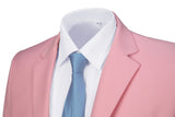 Pink Two Button Wedding 3 Pieces Slim Fit Men Suits