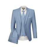 Violet Two Button Wedding 3 Pieces Slim Fit Men Suits