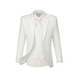 Ivory Two Button Wedding 3 Pieces Slim Fit Men Suits