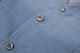 Denim Blue Two Button Wedding 3 Pieces Slim Fit Men Suits