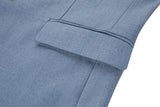 Denim Blue Two Button Wedding 3 Pieces Slim Fit Men Suits