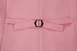 Pink Two Button Wedding 3 Pieces Slim Fit Men Suits