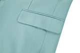 Mint Green Two Button Wedding 3 Pieces Slim Fit Men Suits