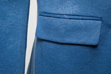 New Arrival Blue Unique Patterned Party 3 Piece Men Suits