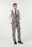 Floral Unique Patterned Party 3 Piece Men Suits