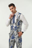 Floral Unique Patterned Party 3 Piece Men Suits