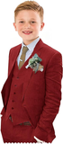 Summer Casual Linen 3 Piece Boys Suit Jacket Vest Pant Set